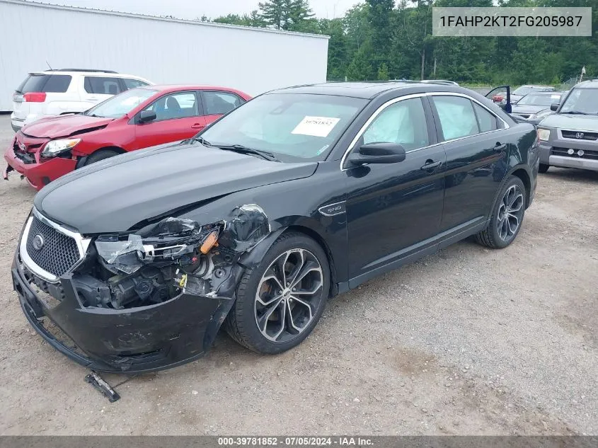 2015 Ford Taurus Sho VIN: 1FAHP2KT2FG205987 Lot: 39781852