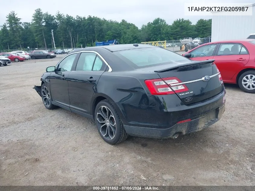 2015 Ford Taurus Sho VIN: 1FAHP2KT2FG205987 Lot: 39781852