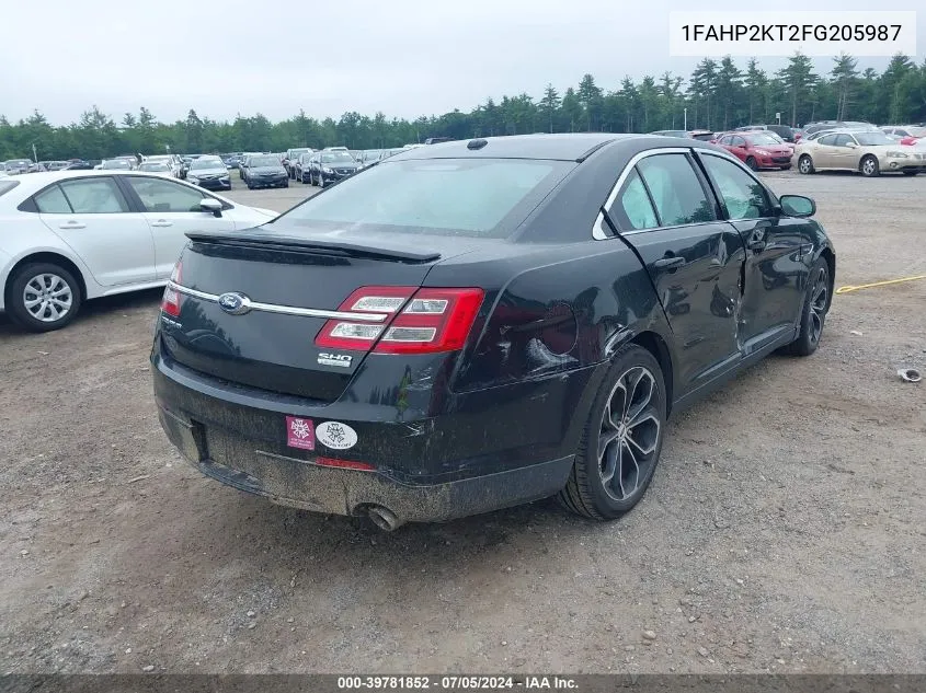 2015 Ford Taurus Sho VIN: 1FAHP2KT2FG205987 Lot: 39781852