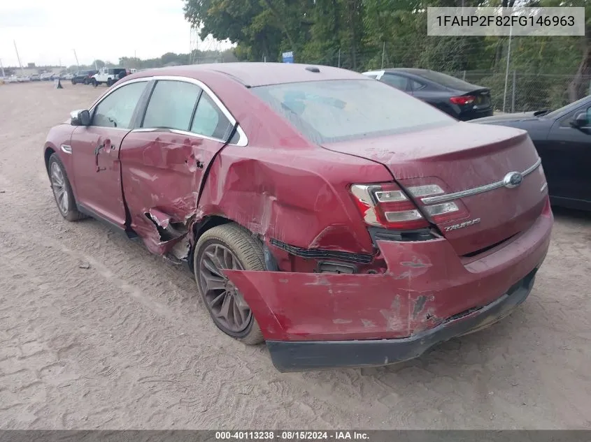 2015 Ford Taurus Limited VIN: 1FAHP2F82FG146963 Lot: 40113238