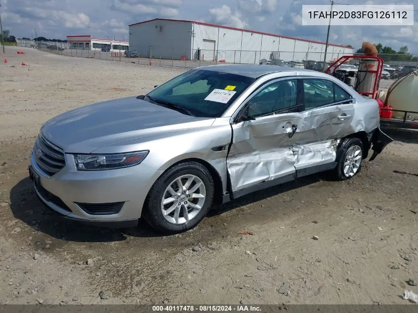 2015 Ford Taurus Se VIN: 1FAHP2D83FG126112 Lot: 40117478