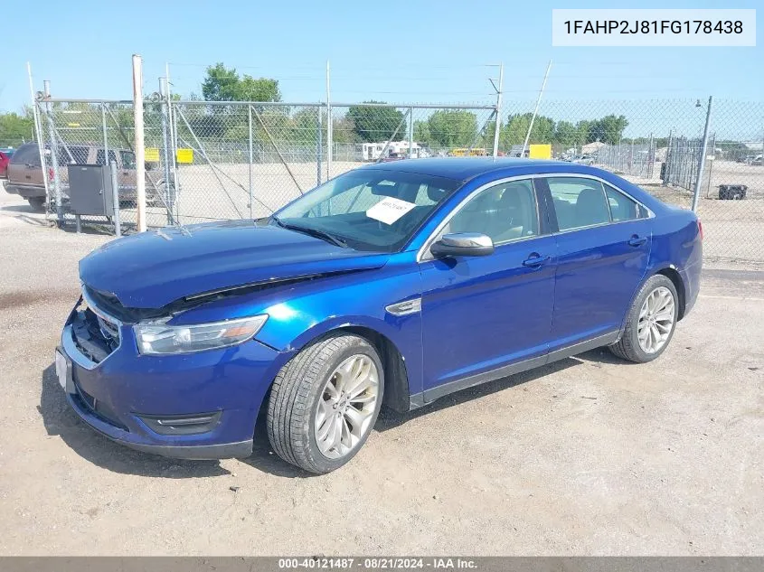 1FAHP2J81FG178438 2015 Ford Taurus Limited