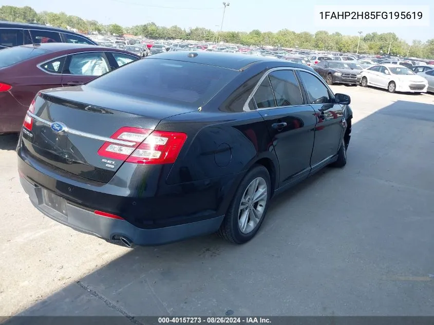 2015 Ford Taurus Sel VIN: 1FAHP2H85FG195619 Lot: 40157273