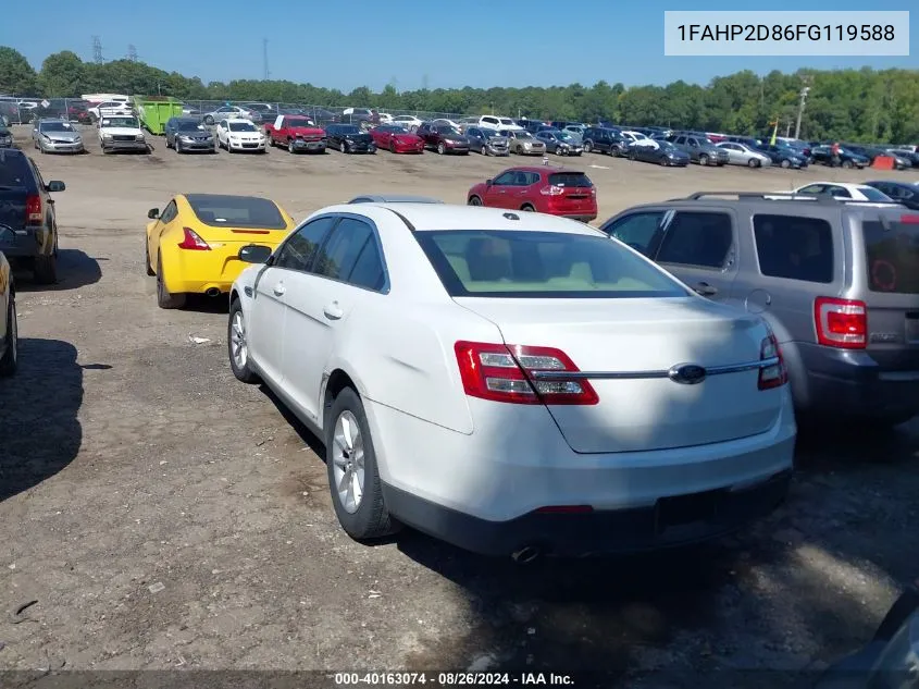 2015 Ford Taurus Se VIN: 1FAHP2D86FG119588 Lot: 40163074