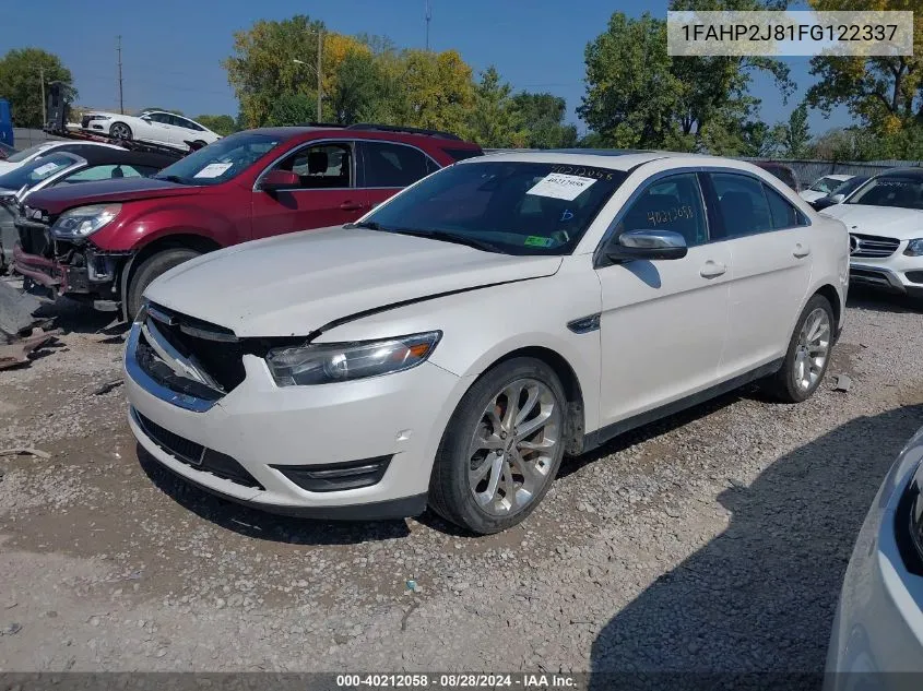 2015 Ford Taurus Limited VIN: 1FAHP2J81FG122337 Lot: 40212058