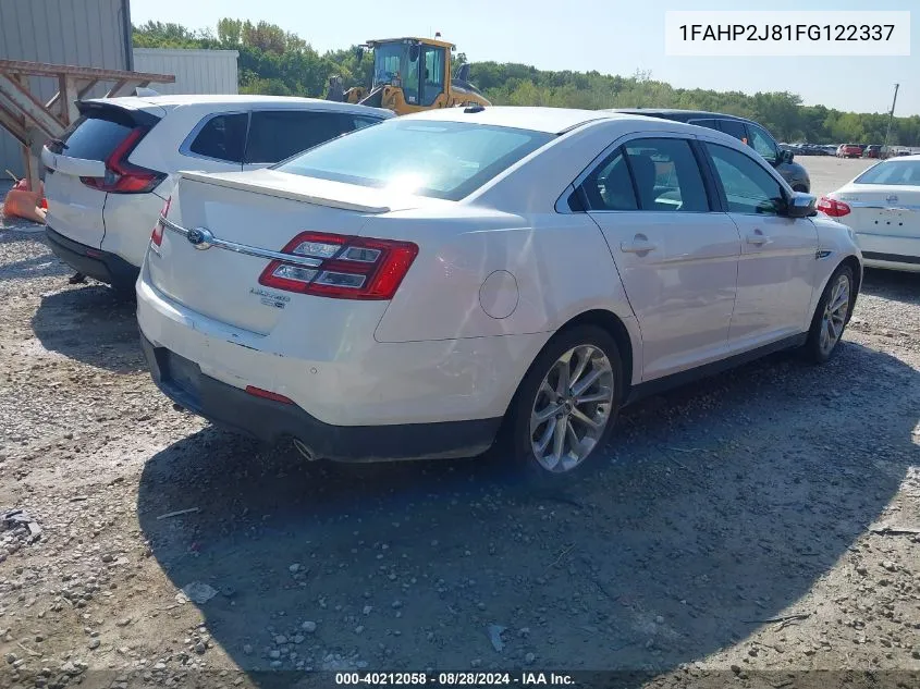 2015 Ford Taurus Limited VIN: 1FAHP2J81FG122337 Lot: 40212058