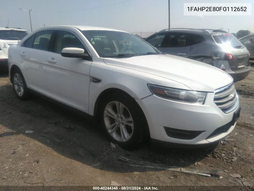 1FAHP2E80FG112652 2015 Ford Taurus Sel