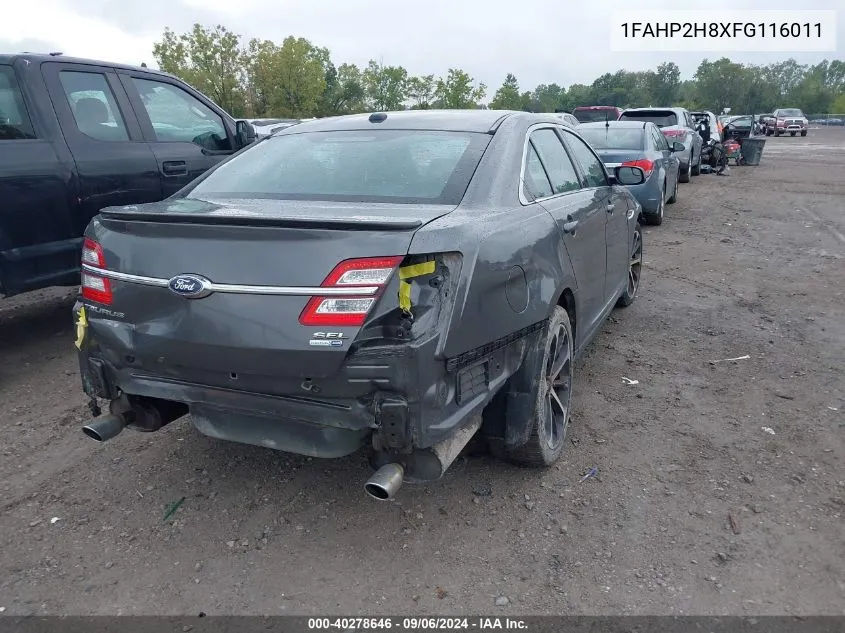 2015 Ford Taurus Sel VIN: 1FAHP2H8XFG116011 Lot: 40278646