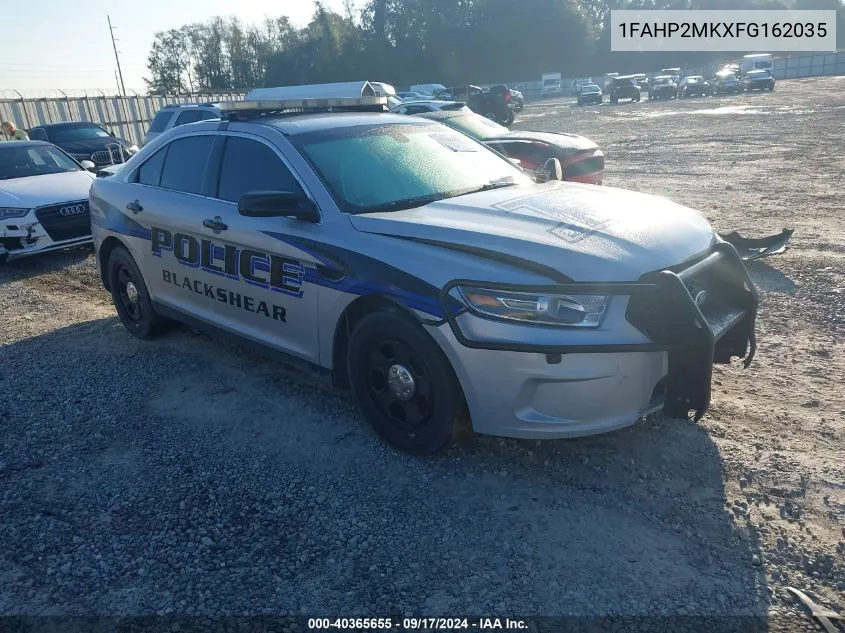 2015 Ford Taurus Police Interceptor VIN: 1FAHP2MKXFG162035 Lot: 40365655