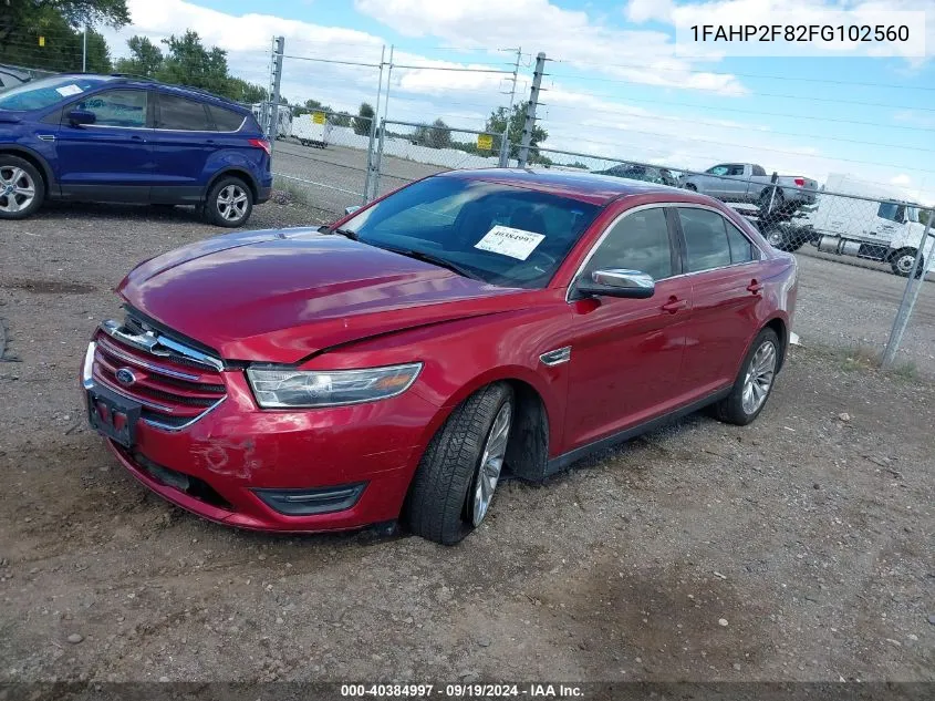 2015 Ford Taurus Limited VIN: 1FAHP2F82FG102560 Lot: 40384997