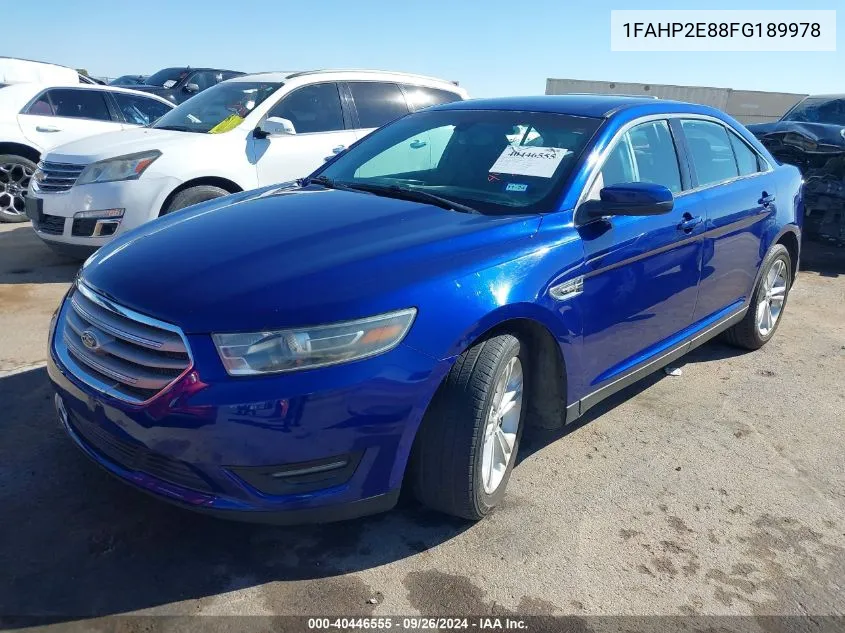 2015 Ford Taurus Sel VIN: 1FAHP2E88FG189978 Lot: 40446555