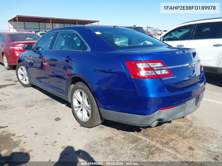 2015 Ford Taurus Sel VIN: 1FAHP2E88FG189978 Lot: 40446555