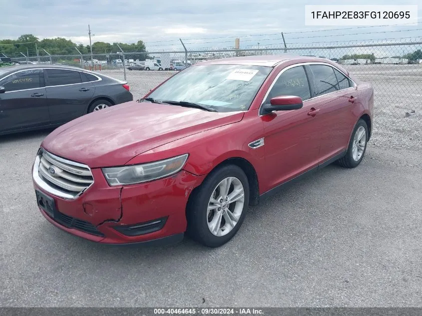 2015 Ford Taurus Sel VIN: 1FAHP2E83FG120695 Lot: 40464645