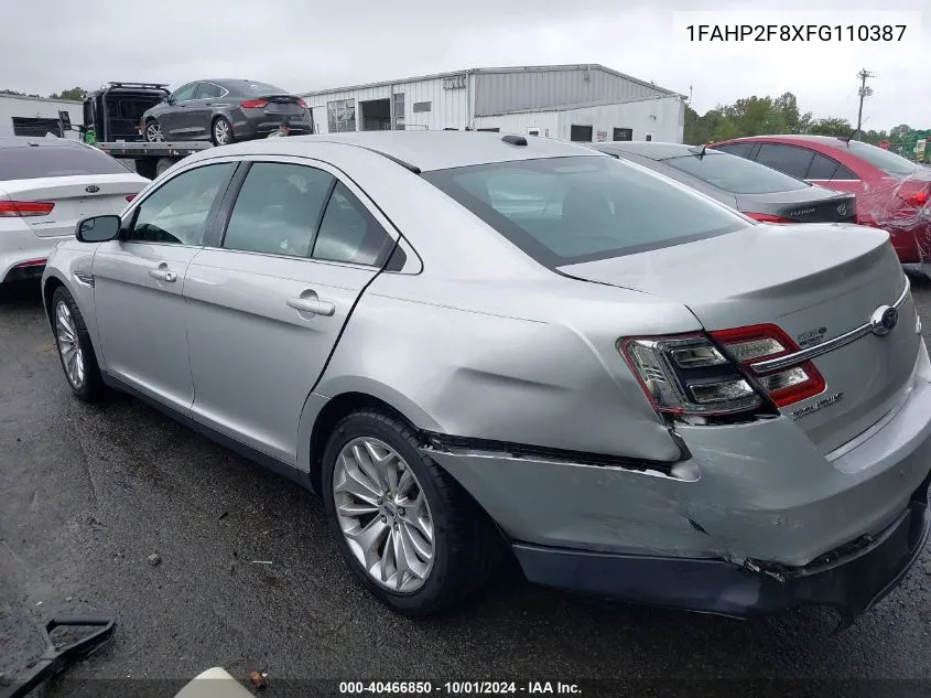 2015 Ford Taurus Limited VIN: 1FAHP2F8XFG110387 Lot: 40466850