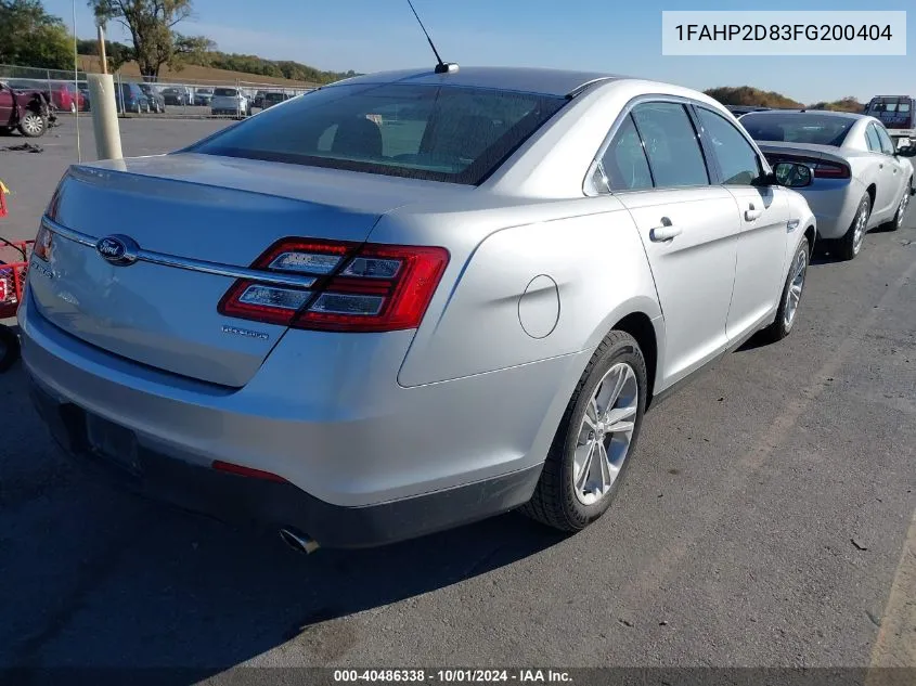 2015 Ford Taurus Se VIN: 1FAHP2D83FG200404 Lot: 40486338