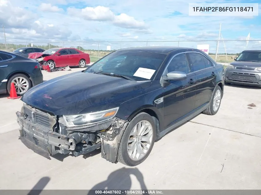 2015 Ford Taurus Limited VIN: 1FAHP2F86FG118471 Lot: 40487602