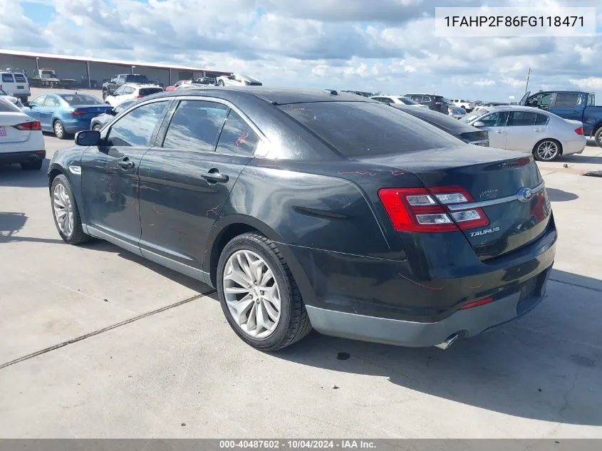 1FAHP2F86FG118471 2015 Ford Taurus Limited