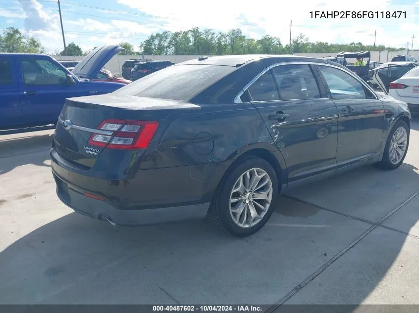 2015 Ford Taurus Limited VIN: 1FAHP2F86FG118471 Lot: 40487602