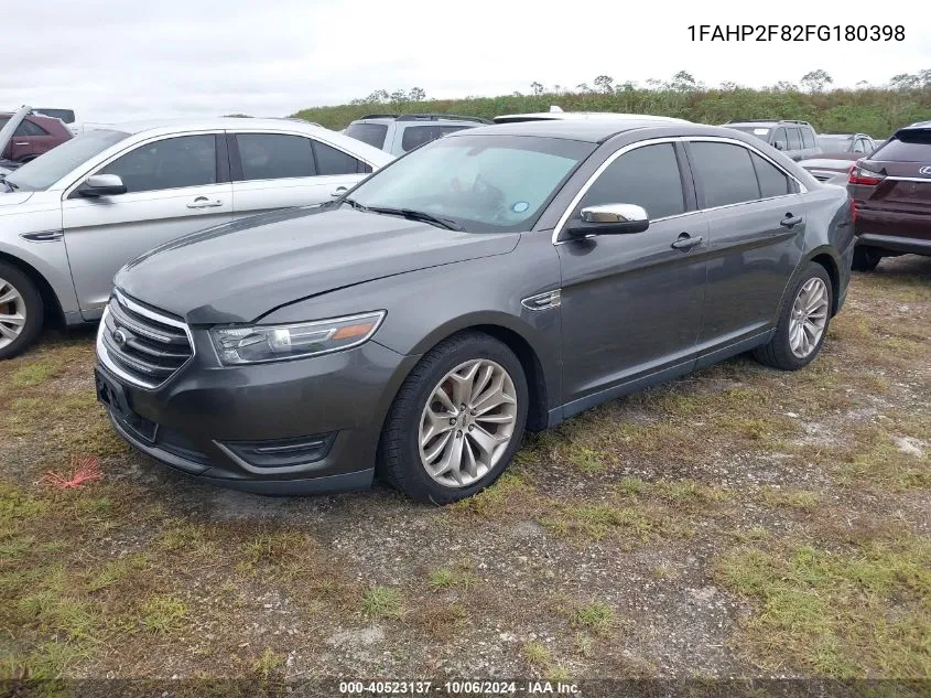 2015 Ford Taurus Limited VIN: 1FAHP2F82FG180398 Lot: 40523137