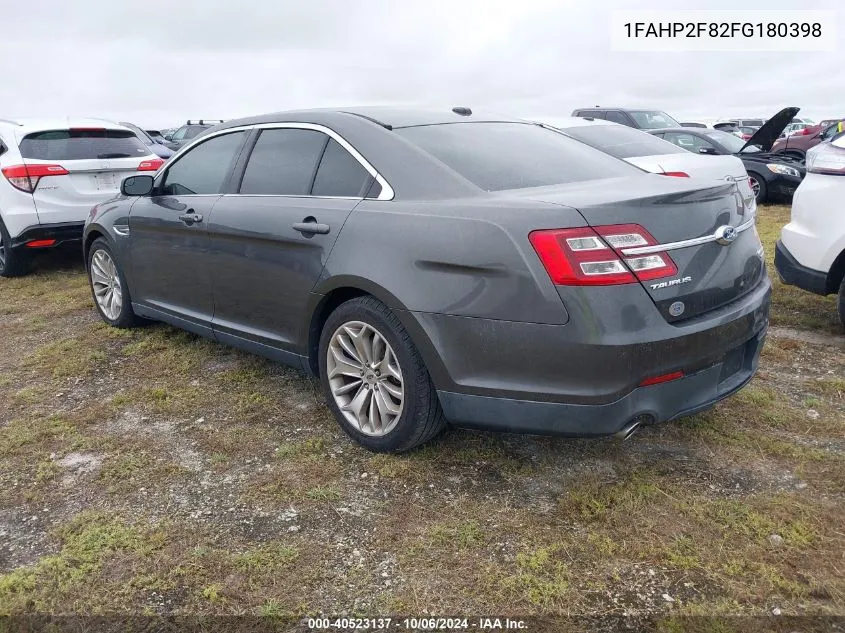 2015 Ford Taurus Limited VIN: 1FAHP2F82FG180398 Lot: 40523137