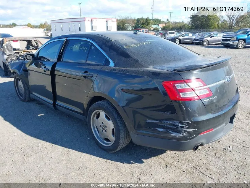 2015 Ford Taurus Sho VIN: 1FAHP2KT6FG174369 Lot: 40574794