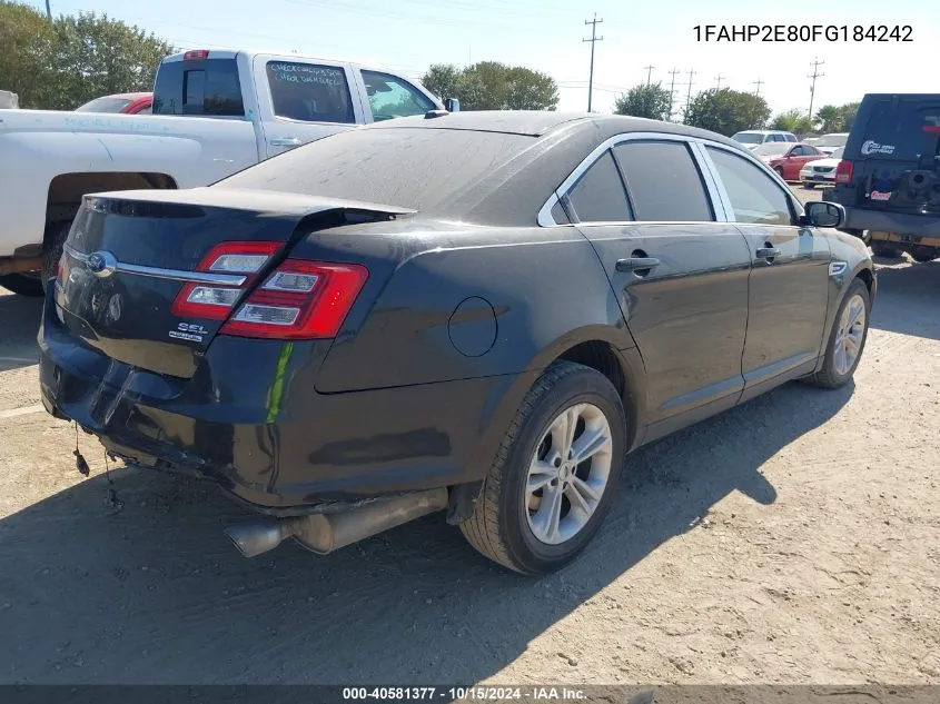 2015 Ford Taurus Sel VIN: 1FAHP2E80FG184242 Lot: 40581377