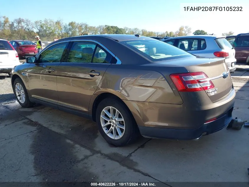 2015 Ford Taurus Se VIN: 1FAHP2D87FG105232 Lot: 40622226