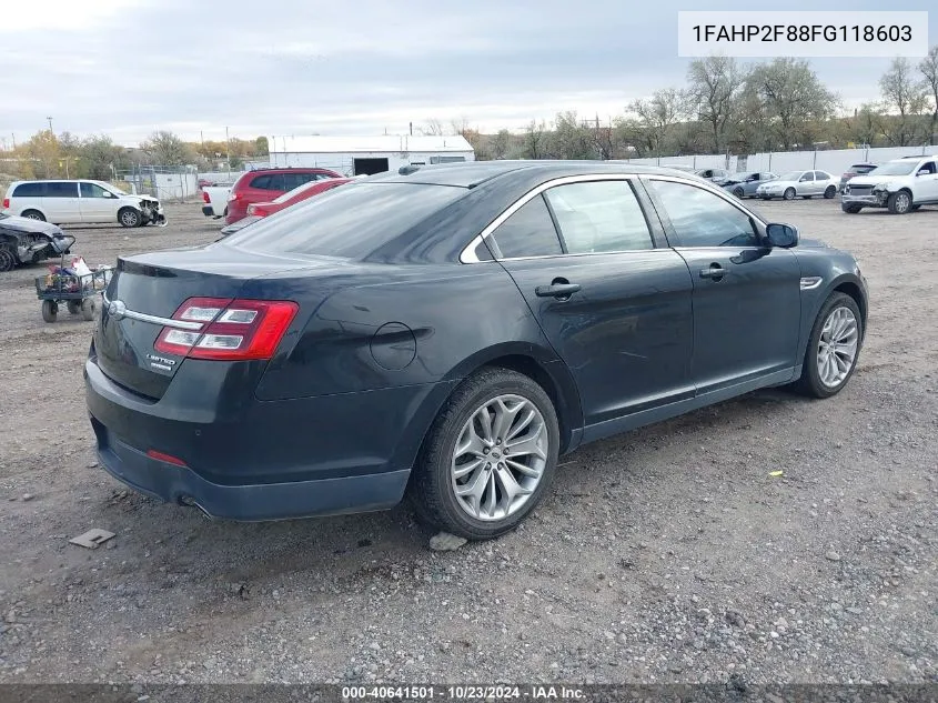 2015 Ford Taurus Limited VIN: 1FAHP2F88FG118603 Lot: 40641501