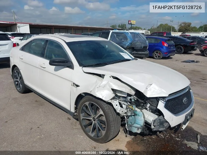 2015 Ford Taurus Sho VIN: 1FAHP2KT5FG128726 Lot: 40658355