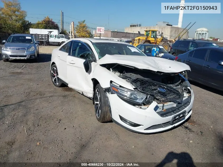 2015 Ford Taurus Sho VIN: 1FAHP2KT2FG150943 Lot: 40666230