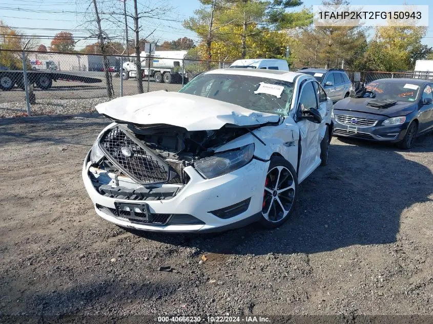 2015 Ford Taurus Sho VIN: 1FAHP2KT2FG150943 Lot: 40666230