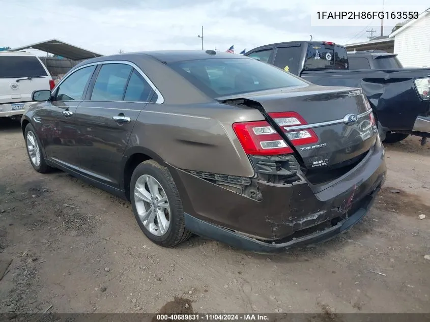 2015 Ford Taurus Sel VIN: 1FAHP2H86FG163553 Lot: 40689831