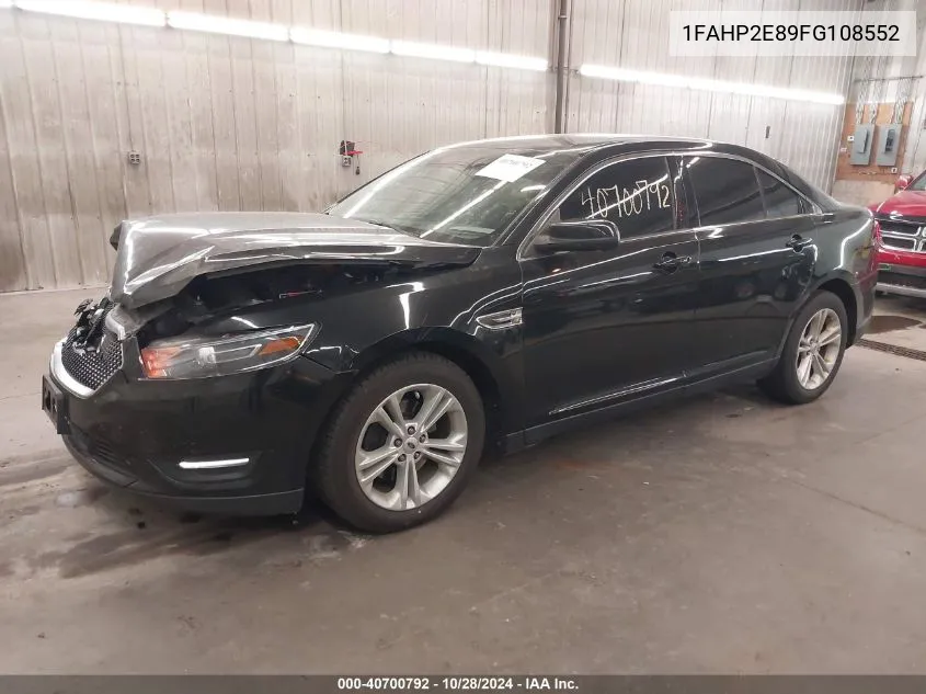 2015 Ford Taurus Sel VIN: 1FAHP2E89FG108552 Lot: 40700792