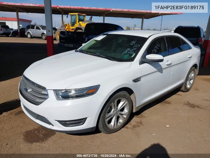 2015 Ford Taurus Sel VIN: 1FAHP2E83FG189175 Lot: 40721730