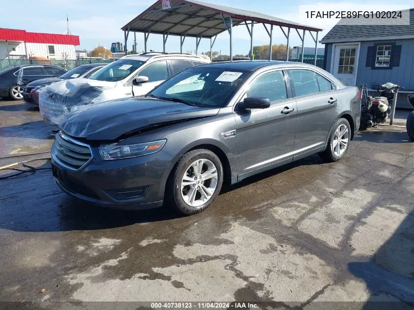 2015 Ford Taurus Sel VIN: 1FAHP2E89FG102024 Lot: 40738123