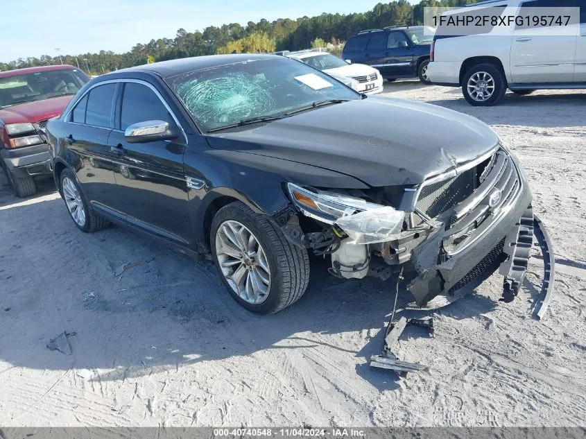 2015 Ford Taurus Limited VIN: 1FAHP2F8XFG195747 Lot: 40740548