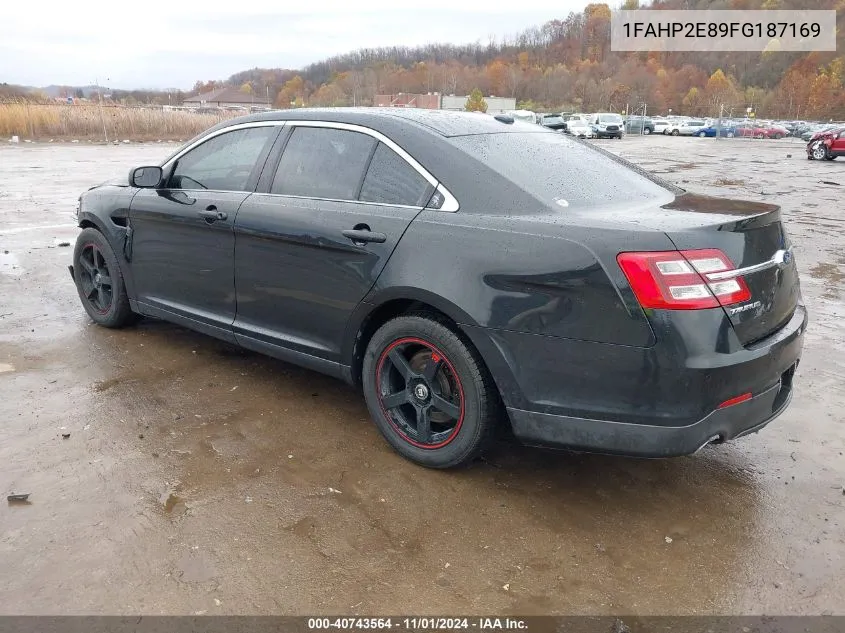 2015 Ford Taurus Sel VIN: 1FAHP2E89FG187169 Lot: 40743564