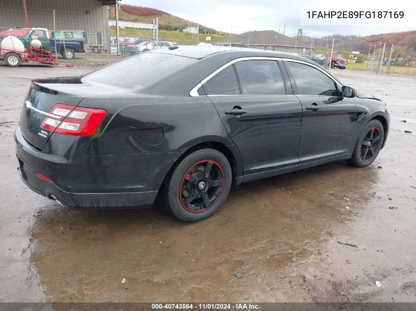 2015 Ford Taurus Sel VIN: 1FAHP2E89FG187169 Lot: 40743564