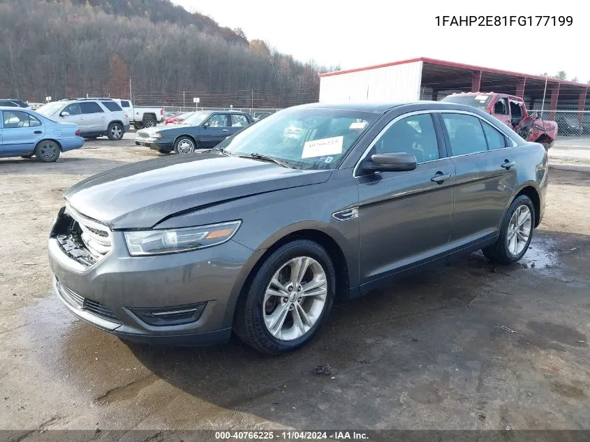 2015 Ford Taurus Sel VIN: 1FAHP2E81FG177199 Lot: 40766225