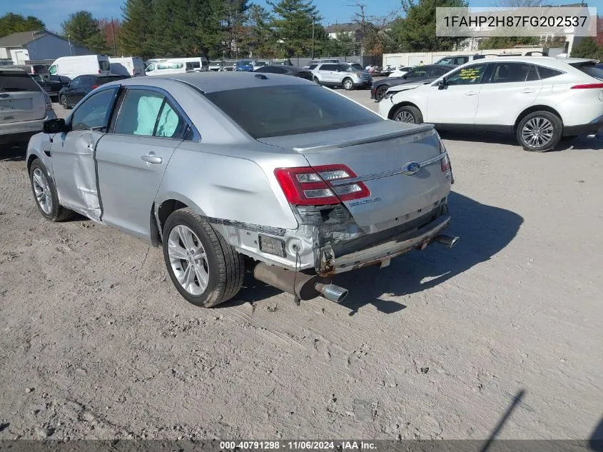 2015 Ford Taurus Sel VIN: 1FAHP2H87FG202537 Lot: 40791298