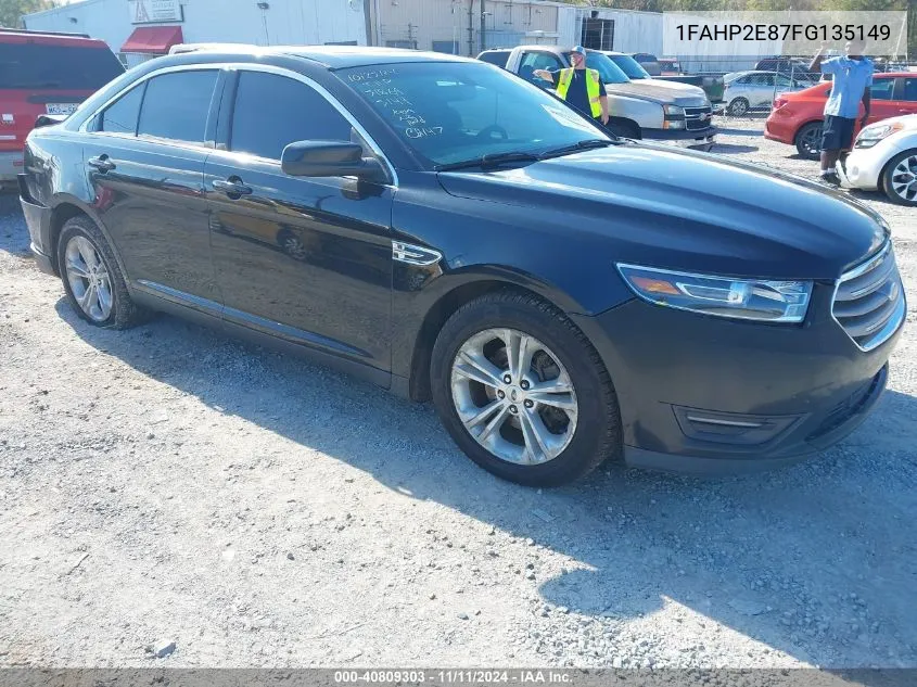 2015 Ford Taurus Sel VIN: 1FAHP2E87FG135149 Lot: 40809303