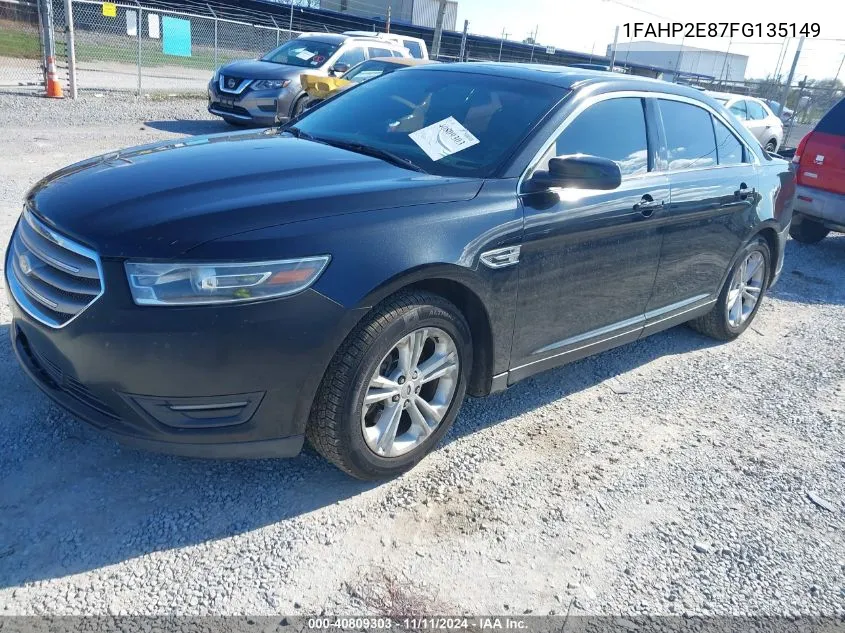 2015 Ford Taurus Sel VIN: 1FAHP2E87FG135149 Lot: 40809303