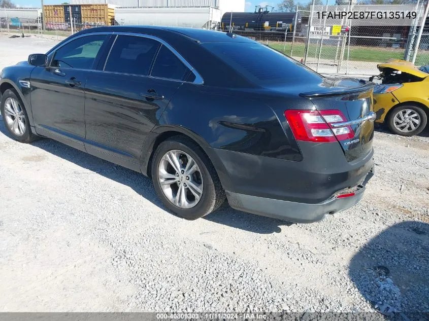 2015 Ford Taurus Sel VIN: 1FAHP2E87FG135149 Lot: 40809303