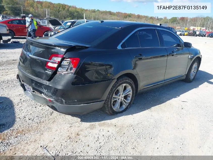 2015 Ford Taurus Sel VIN: 1FAHP2E87FG135149 Lot: 40809303