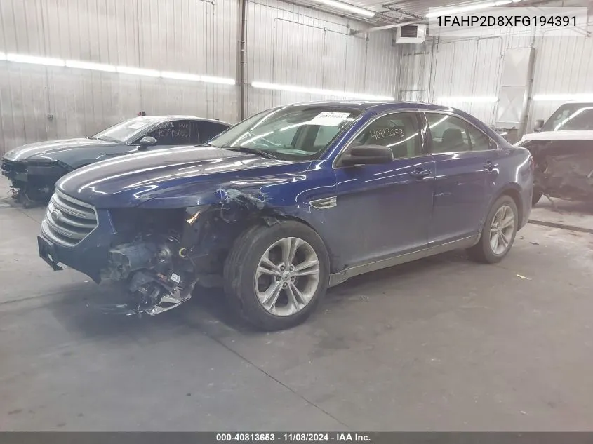 2015 Ford Taurus Se VIN: 1FAHP2D8XFG194391 Lot: 40813653