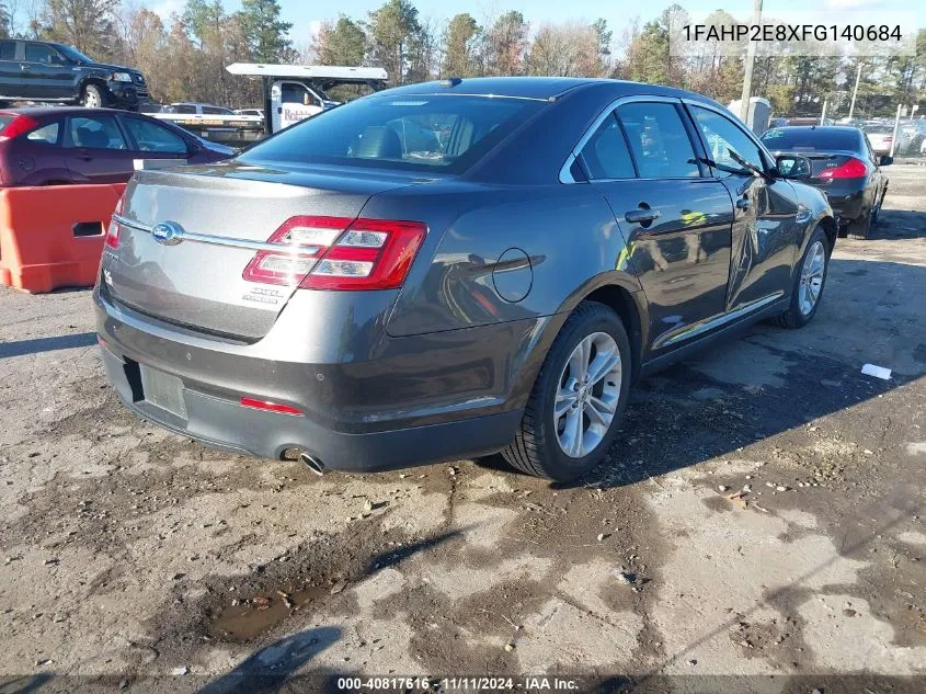 2015 Ford Taurus Sel VIN: 1FAHP2E8XFG140684 Lot: 40817616