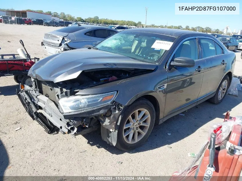 2015 Ford Taurus Se VIN: 1FAHP2D87FG107000 Lot: 40852253