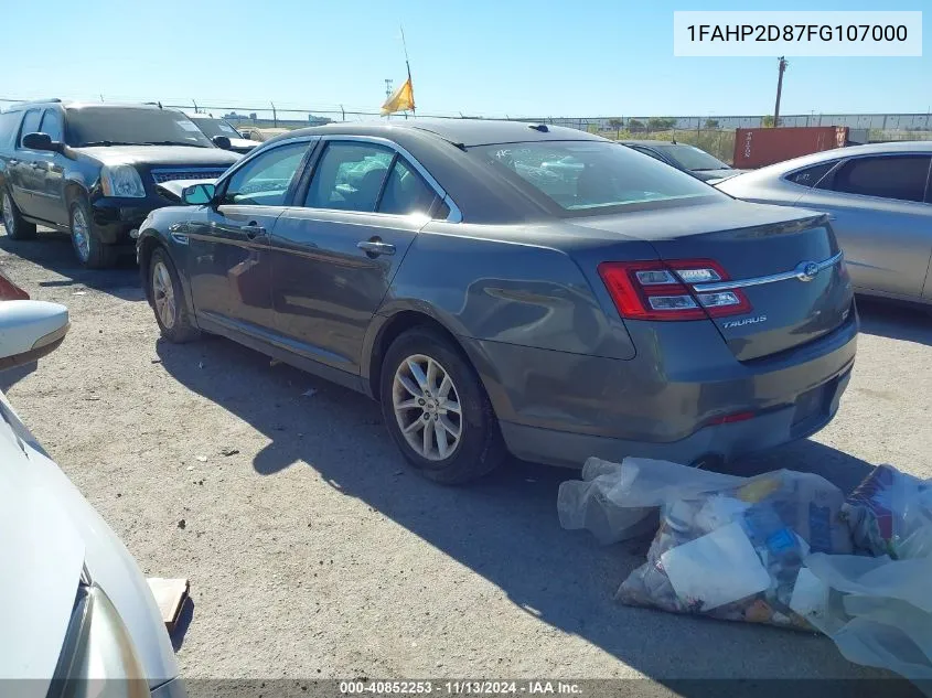 2015 Ford Taurus Se VIN: 1FAHP2D87FG107000 Lot: 40852253