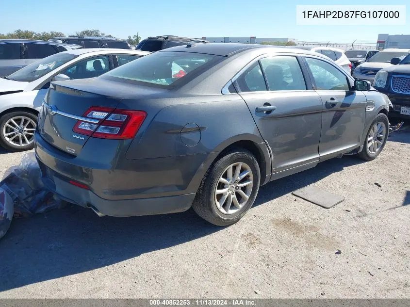 2015 Ford Taurus Se VIN: 1FAHP2D87FG107000 Lot: 40852253