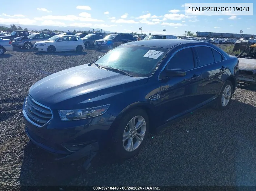 1FAHP2E87GG119048 2016 Ford Taurus Sel